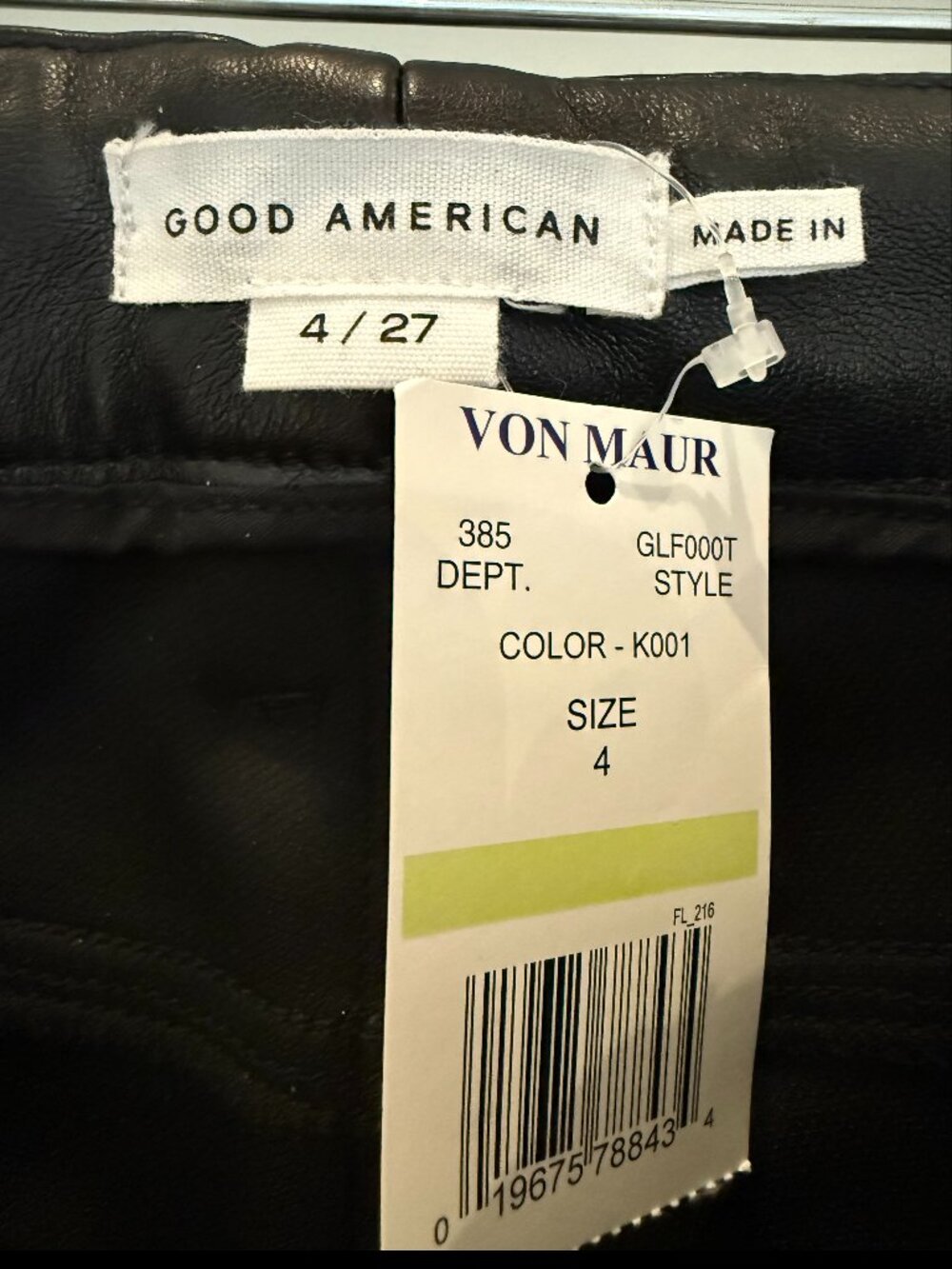 NWT Good American faux leather bootcut pants - Picture 2 of 4